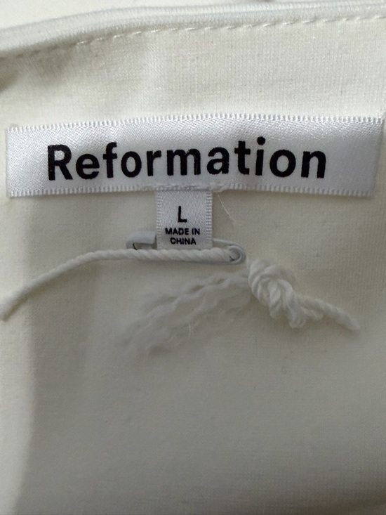 Reformation White Midi sleeveless Dress size large - Picture 5 of 7